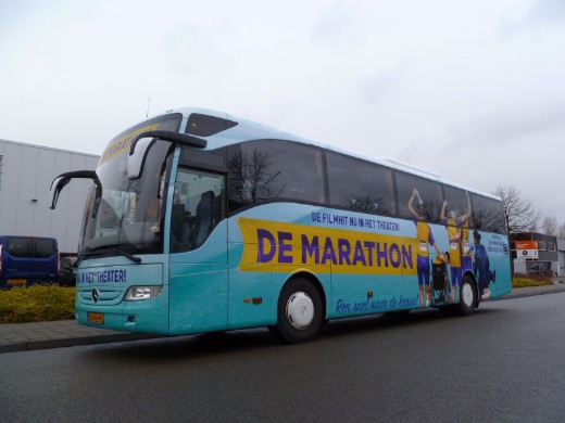 Gebrandmerkte bus Marathon de Musical